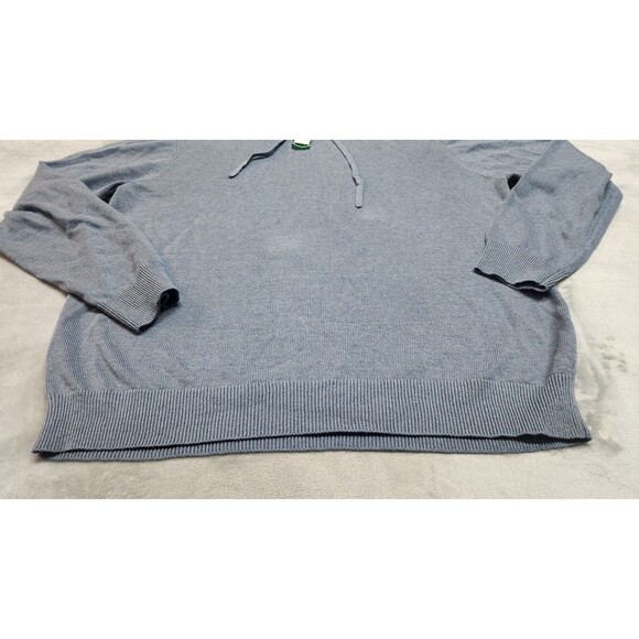 The Commons Navy Large Linen Hoodie Sweater NWT - Picture 3 of 7